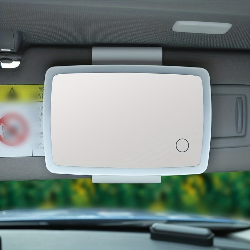 Car Visor Mirror Rechargeable With 3 Light Modes & LED Touchscreen