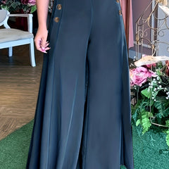 Women's Plus Solid Wide Leg Trousers