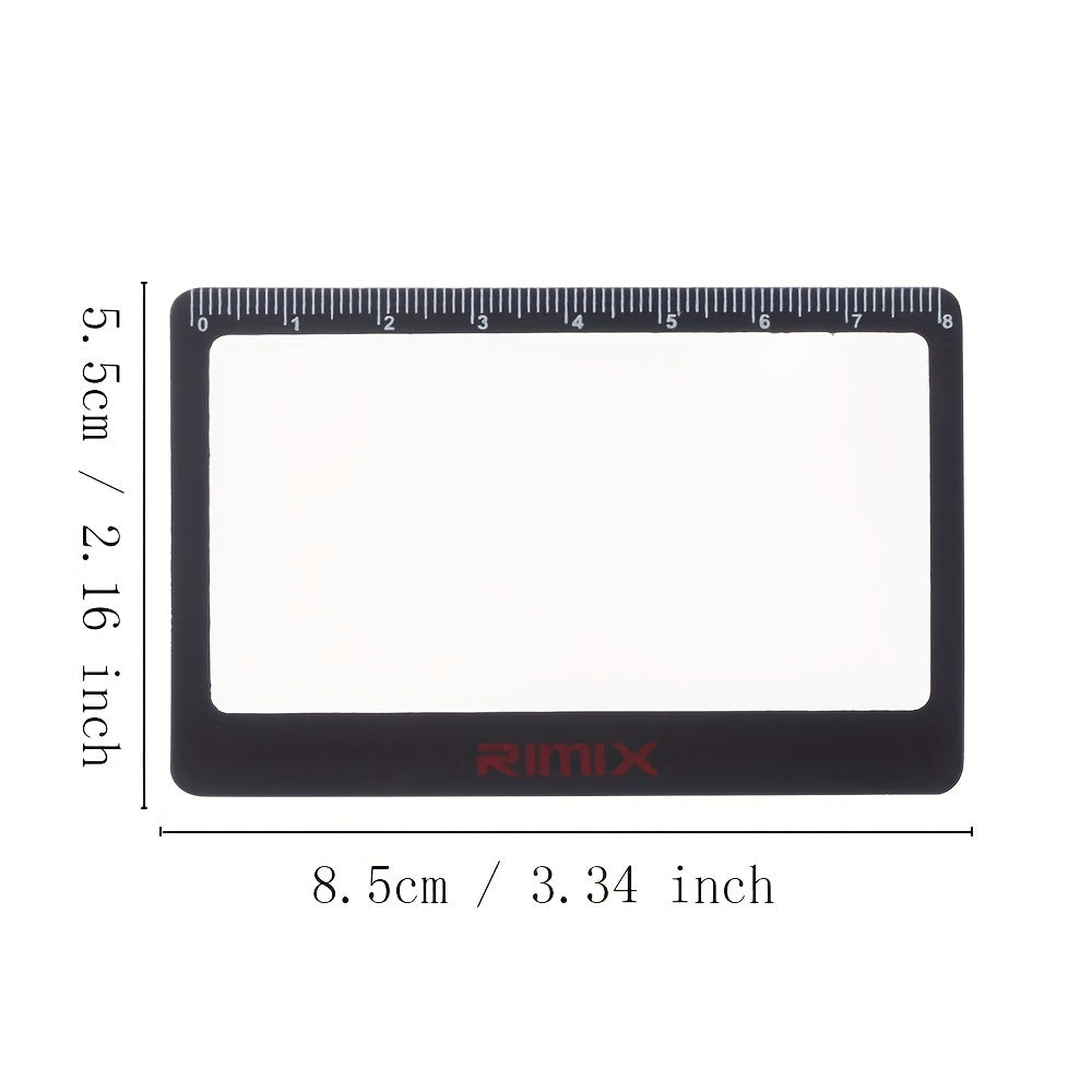 Credit Card Size Magnifier 8.5x Magnification Fresnel Lens