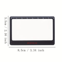 Credit Card Size Magnifier 8.5x Magnification Fresnel Lens