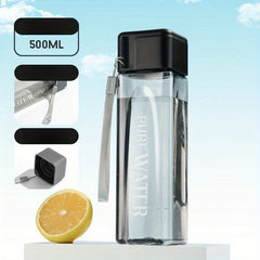 Square Water Cup Portable Leakproof Heat Resistant Plastic Bottle