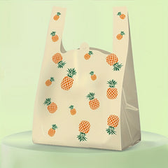 50pcs Disposable Vest Bag Shopping Bag Plastic Tote Bag Shop Packaging Bag