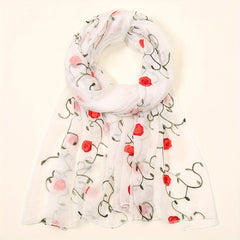 Flower Print Scarf Breathable Sunproof Shawl Bandana