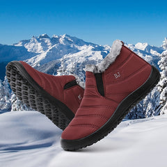 Warm Plush Lined Snow Boots Lightweight Non Slip Ankle Boots