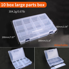 Adjustable Plastic Storage Box for Small Components & Jewelry Tools