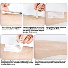 100 Wax Strips Hair Removal Non Woven Waxing Strips for Body Bikini