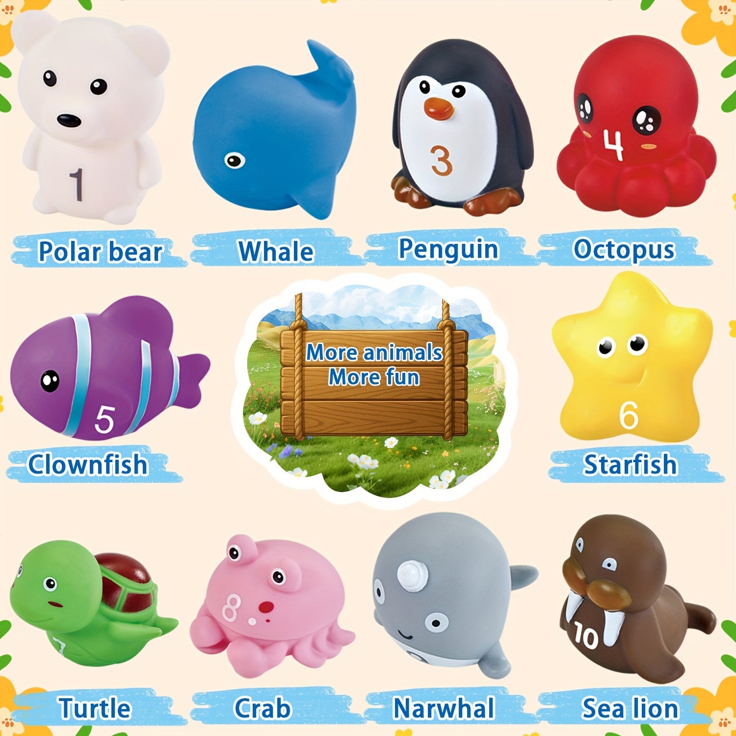 Ocean Animal Finger Toys Set