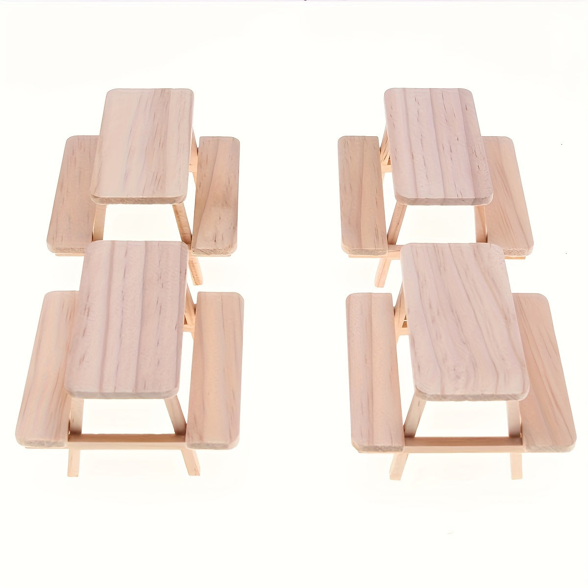 1:12 Scale Wooden Table & Chair Set Dollhouse Furniture Micro Doll Food Play Sce