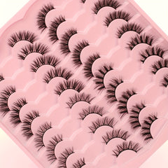 4 Styles False Eyelashes Natural Look Wispy Cat Eye Lashes 3D Fluffy Half Lashes