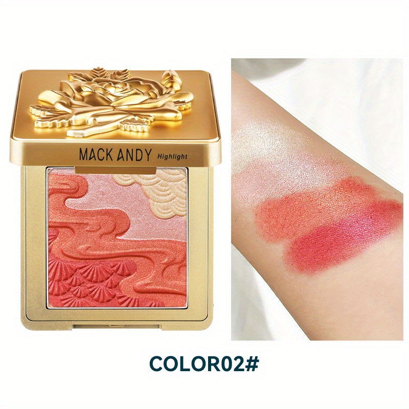 Shimmering Blush Palette for Contouring Highlighting 10g