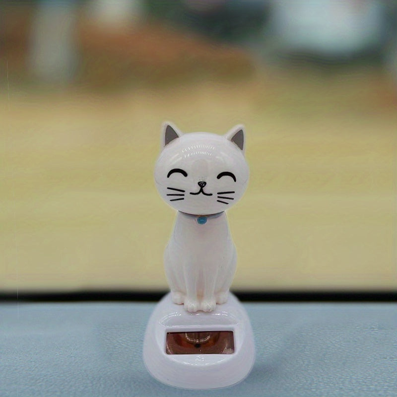 Car Decoration Solar Shaking Head Doll Cat Shape Gift Interior Accessories
