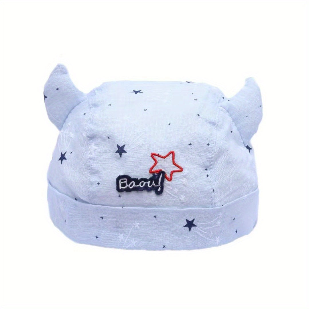 Cotton Baby Bandana Hat for 0-6 Months Kids