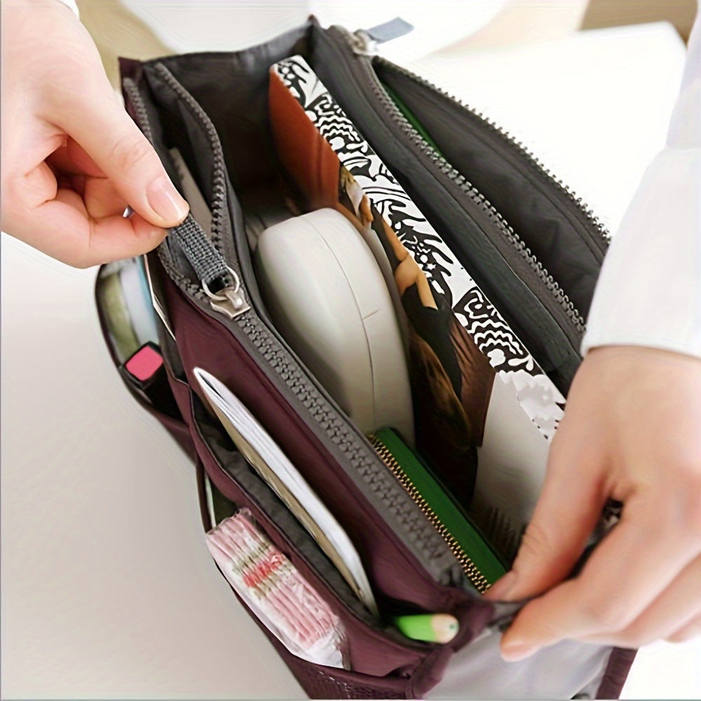 Travel Toiletry Bag Double Zipper Organizer Lightweight Hand Washable