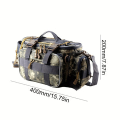 Large Capacity Fishing Tackle Bag with Multiple Pockets