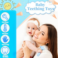 Baby Teething Toys Silicone Teether Set 3-24 Months BPA-Free