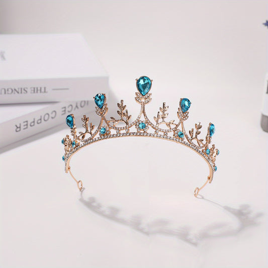 Girls Rhinestone Bead Crown Head Jewelry Props