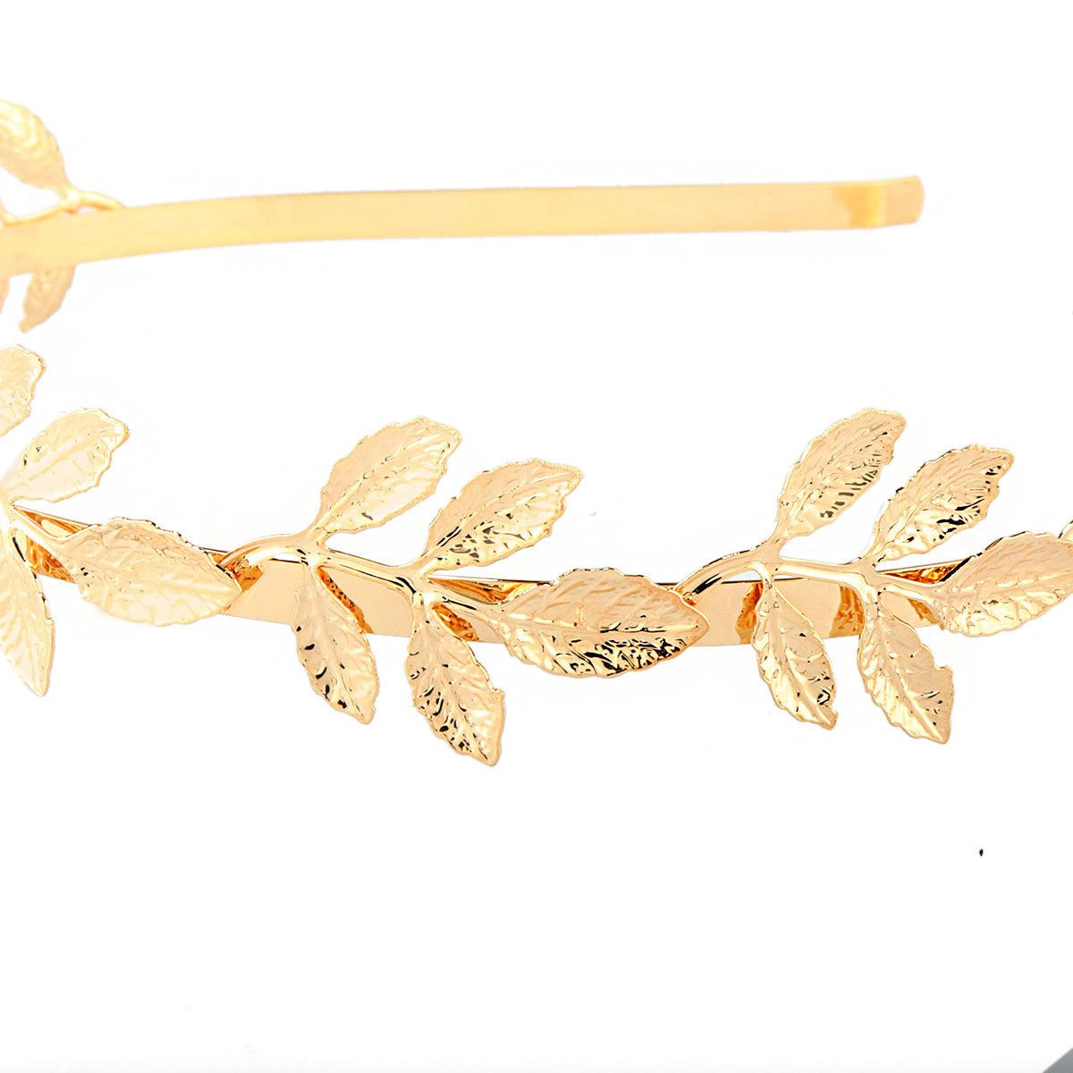Golden Leaf Headband for Western Bride