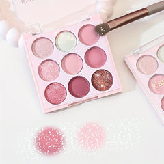 K'APEINE 9-18 Color Eyeshadow Palette Matte & Shimmery Finishes Brown Coral Pin