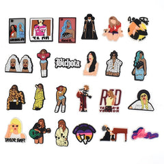 24pcs Singer Series Shoe Charms for Clogs & Slides