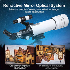 Astronomical Telescope F40070 with 5X Mirror, 1.5X Mirror - Watch Deep Sky, Moon