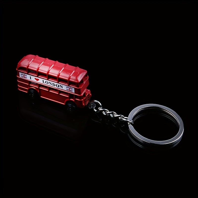 London Red Bus Phone Booth Off Road Vehicle Key Chain