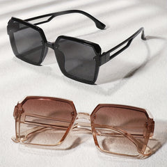 Large Square Sunglasses Gradient UV400 Sun Shades Glasses For Driving Beach