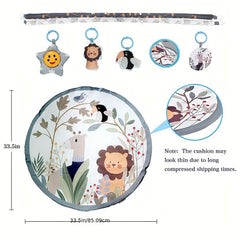 Cartoon Baby Gym Play Mat with Music, Cognitive Developmental Toy