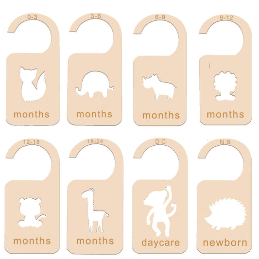 8pcs Animal Theme Baby Closet Dividers for Infant 0-24 Months