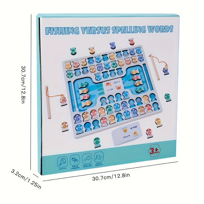 Educational Wooden Letter Fishing Game for Kids