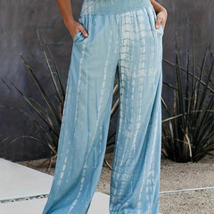  Tie Dye Wide Leg Pants w/ Pockets