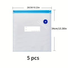 5pcs Reusable Vacuum Sealer Bags Food Storage Household Kitchen Accessories
