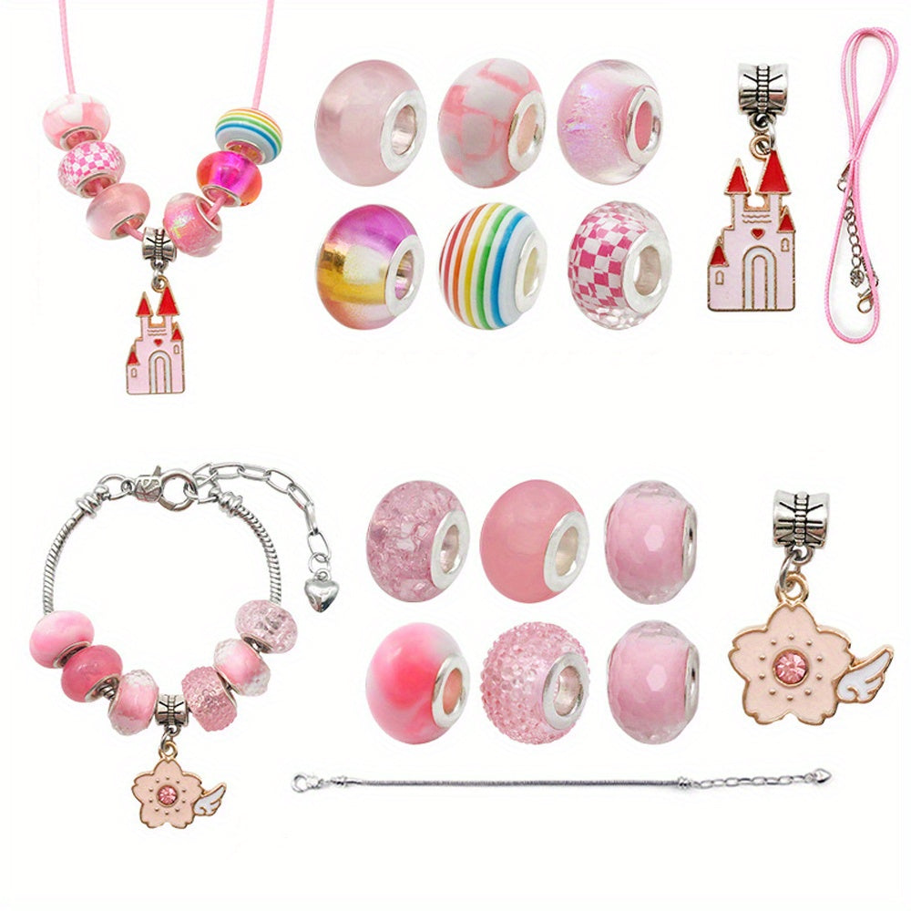 DIY Bracelet & Necklace Craft Kit - Beads Charms Bracelets Supplies