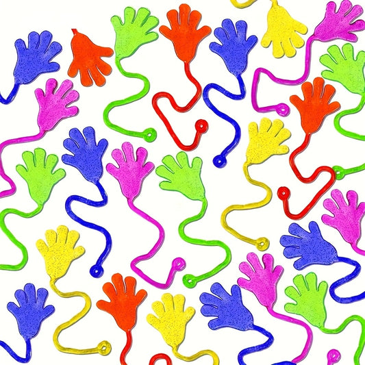 27pcs Glitter Sticky Hand Fidget Toys - Sensory Party Favors Assorted Colors