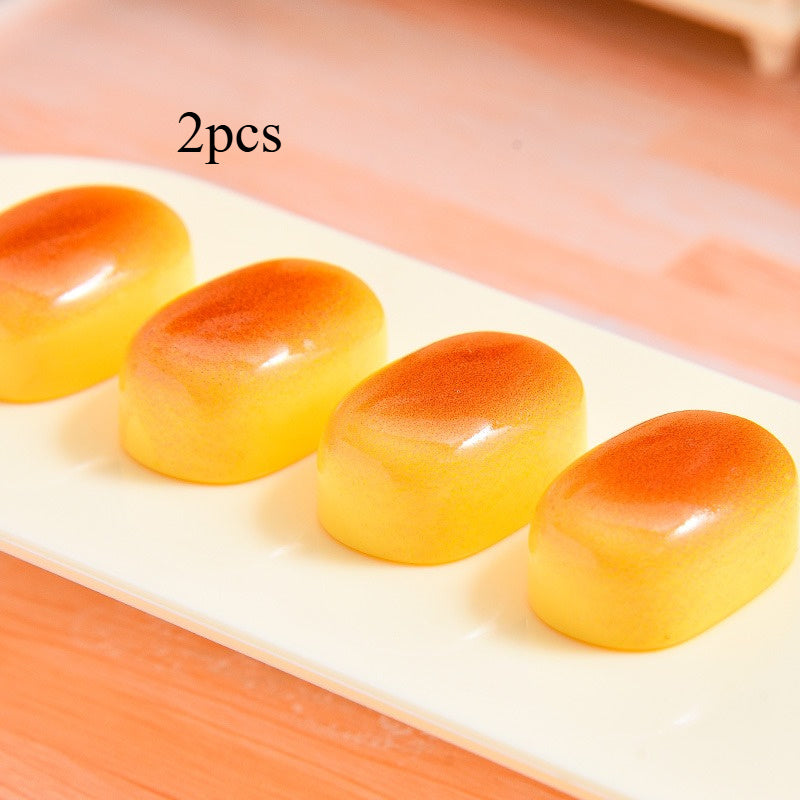 2pcs Realistic Bread Bun Models for DIY Diorama Bakery Decor