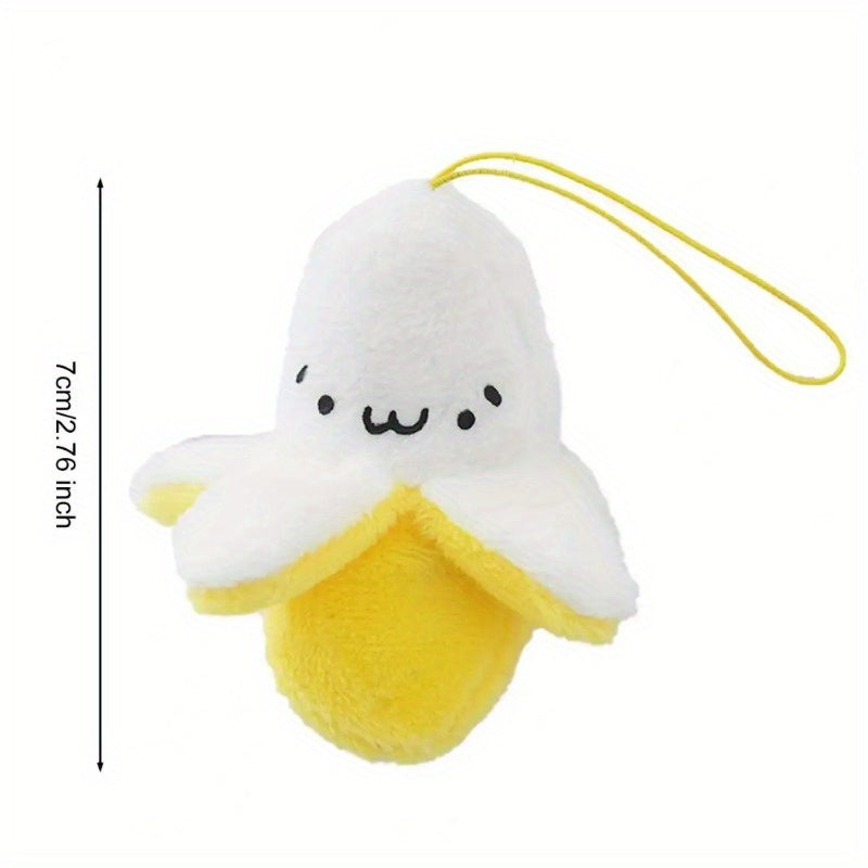 5pcs Banana Plush Toys Soft Mixed Colors with Eyes & Mouths