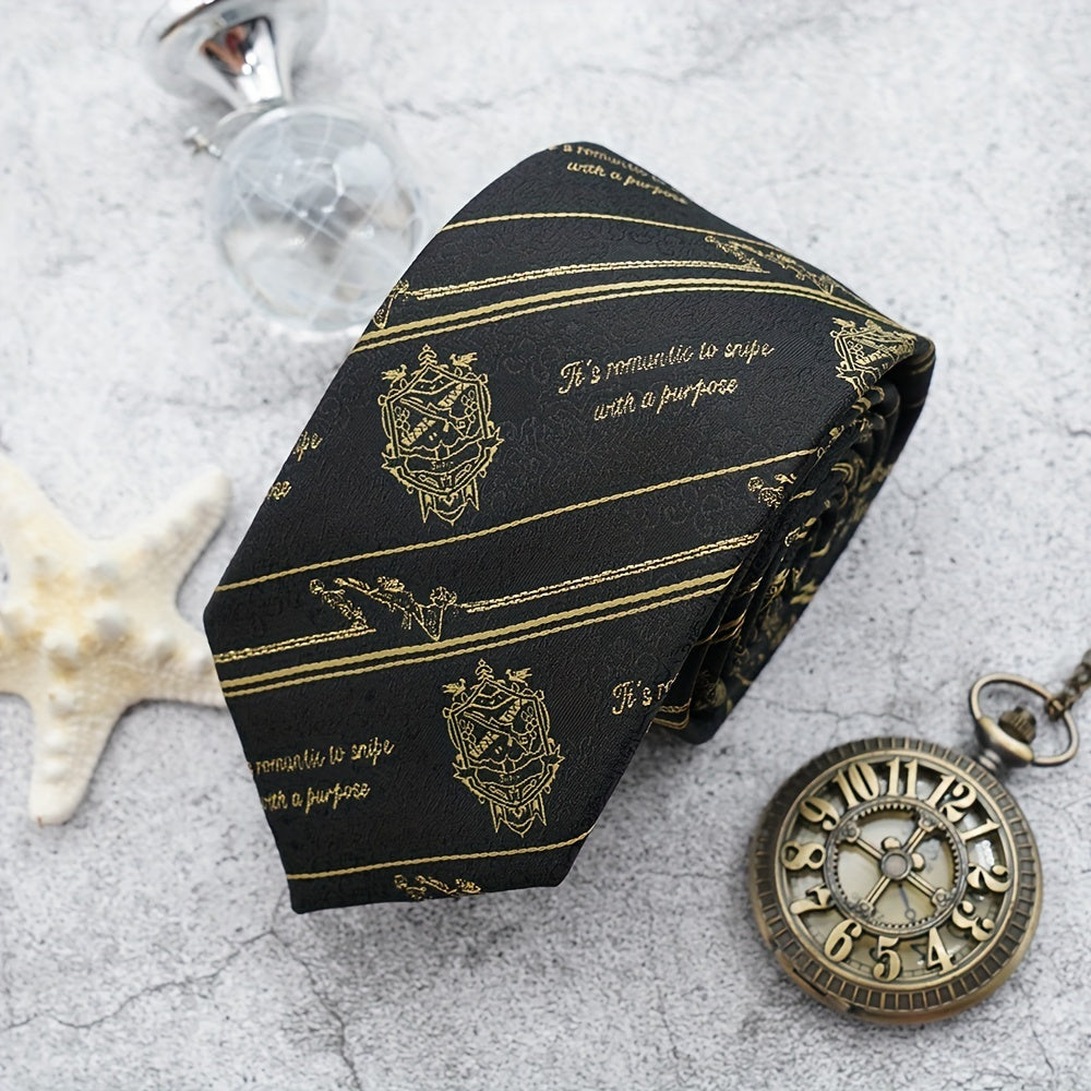 Rose Print Men's Business Casual Tie Bow Tie