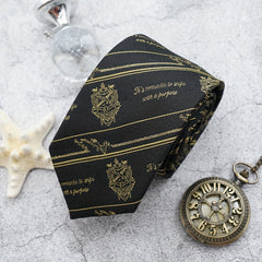 Rose Print Men's Business Casual Tie Bow Tie
