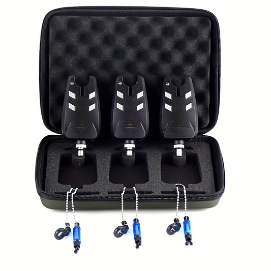 3pcs Waterproof Auto LED Fish Bite Alarm Electronic Fishing Alarms Indicator