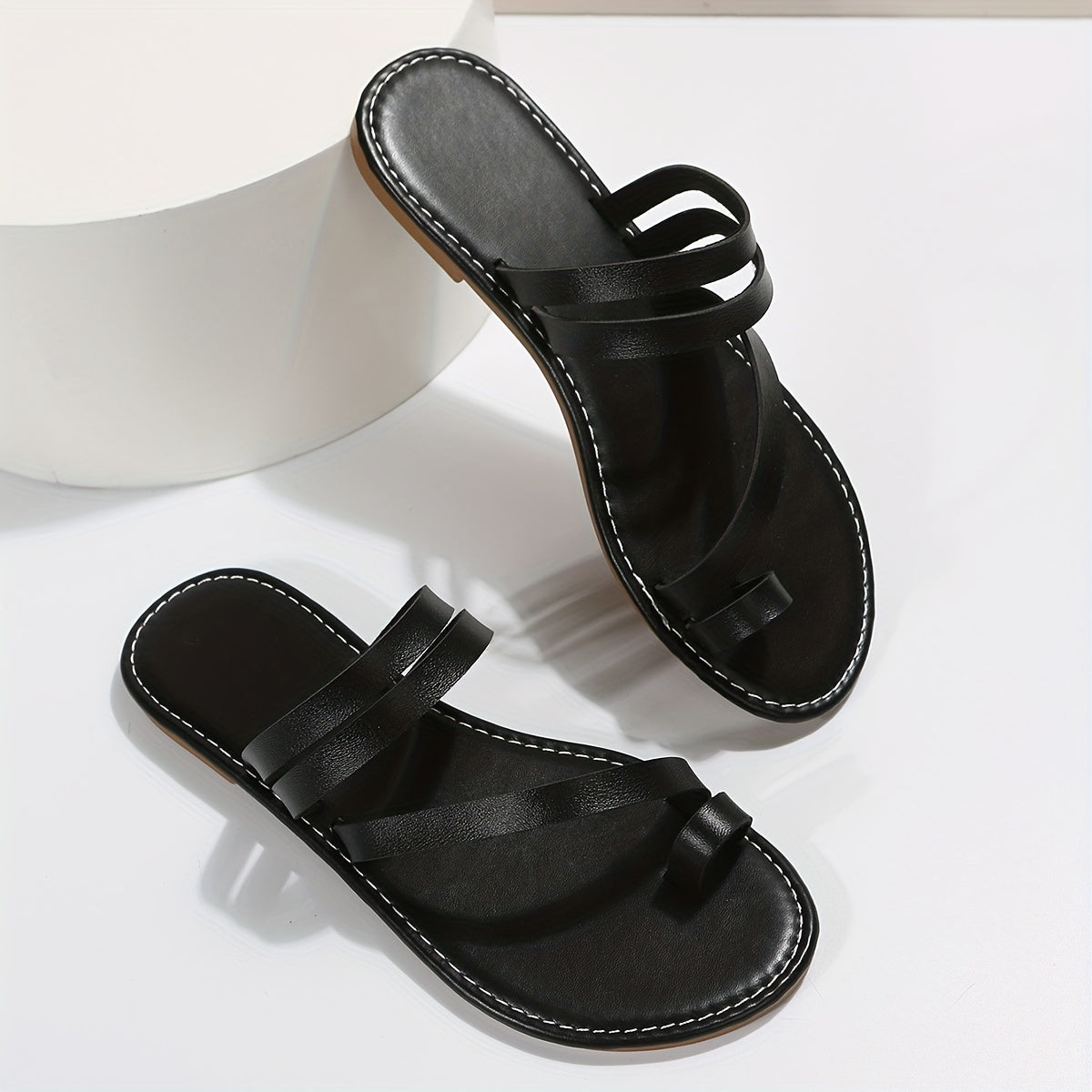 Women's Flat Slide Sandals Open Toe Casual Beach Shoes