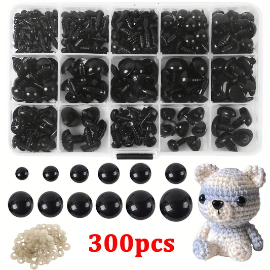300 Pcs Safety Eyes for Amigurumi Crochet Teddy Bears Dolls Plush Animals