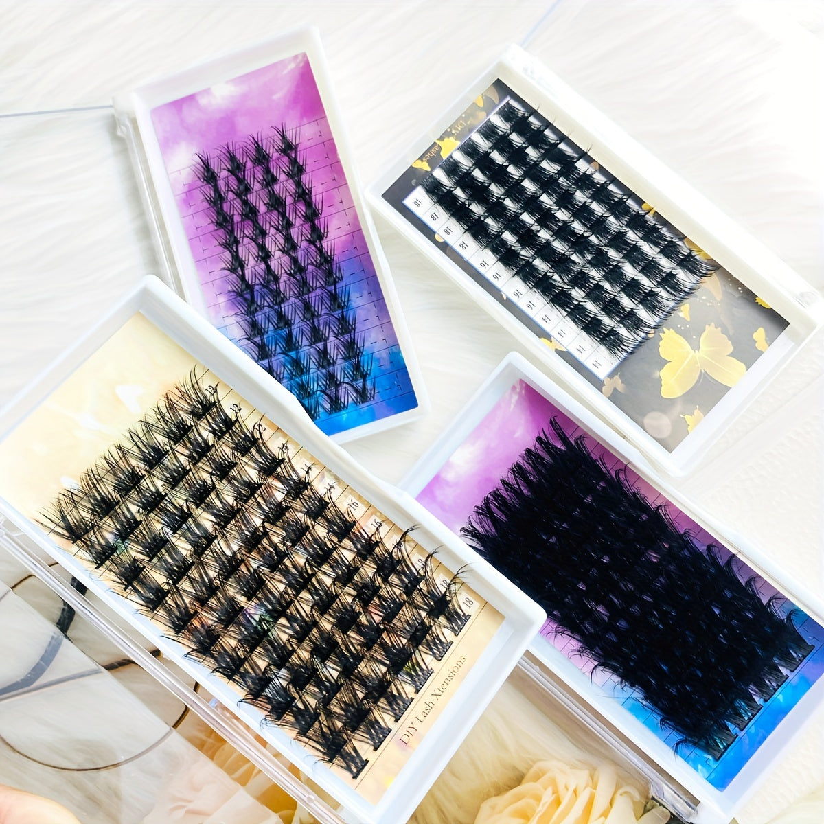 10 25mm D Curl DIY Lash Clusters Extensions