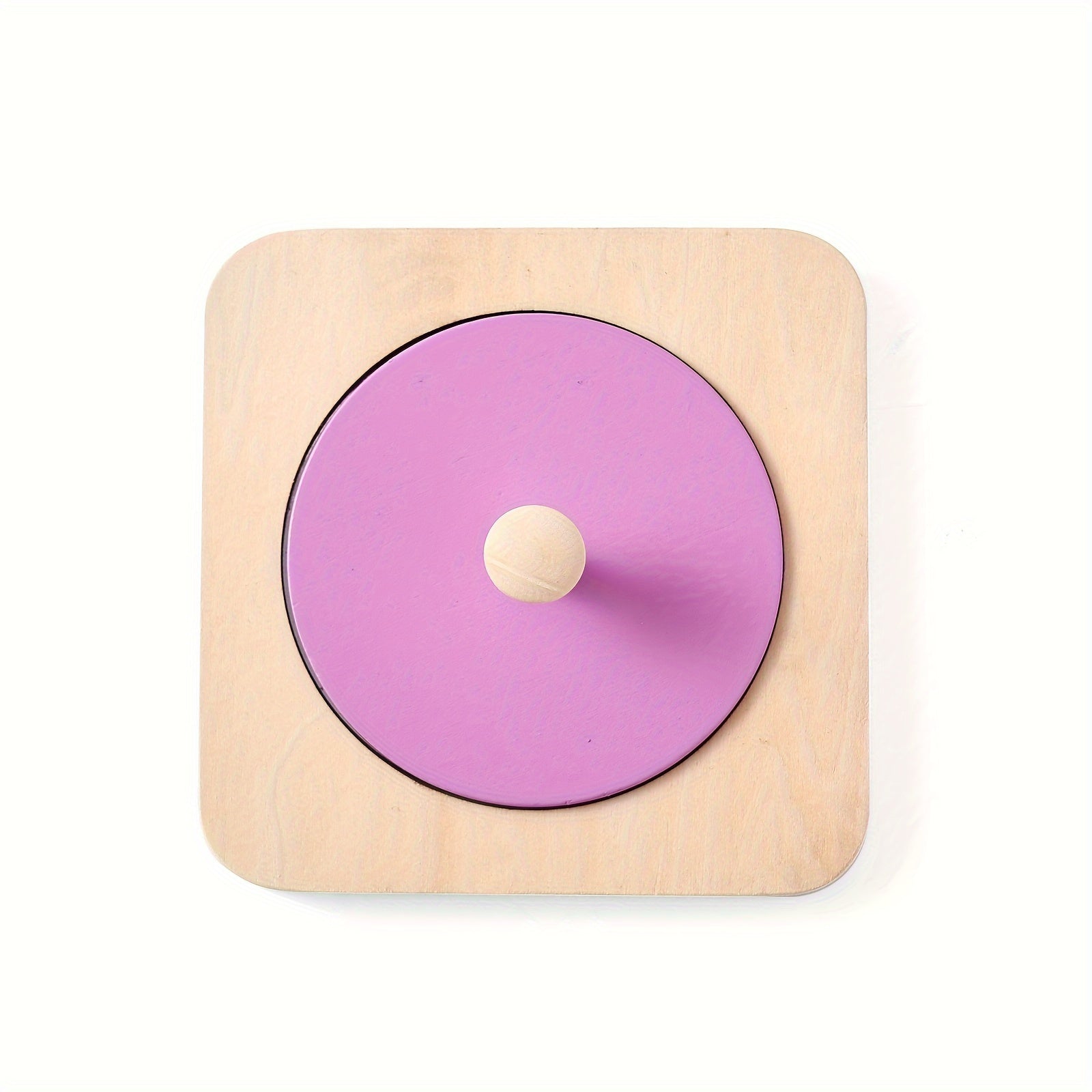 Wooden Geometric Shape Sorting Puzzle Board Purple