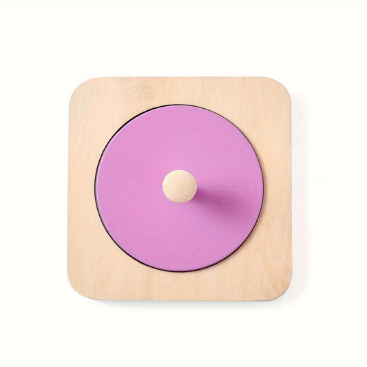 Wooden Geometric Shape Sorting Puzzle Board Purple
