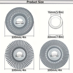 3pcs Silvery 100mm Grinding Discs Set