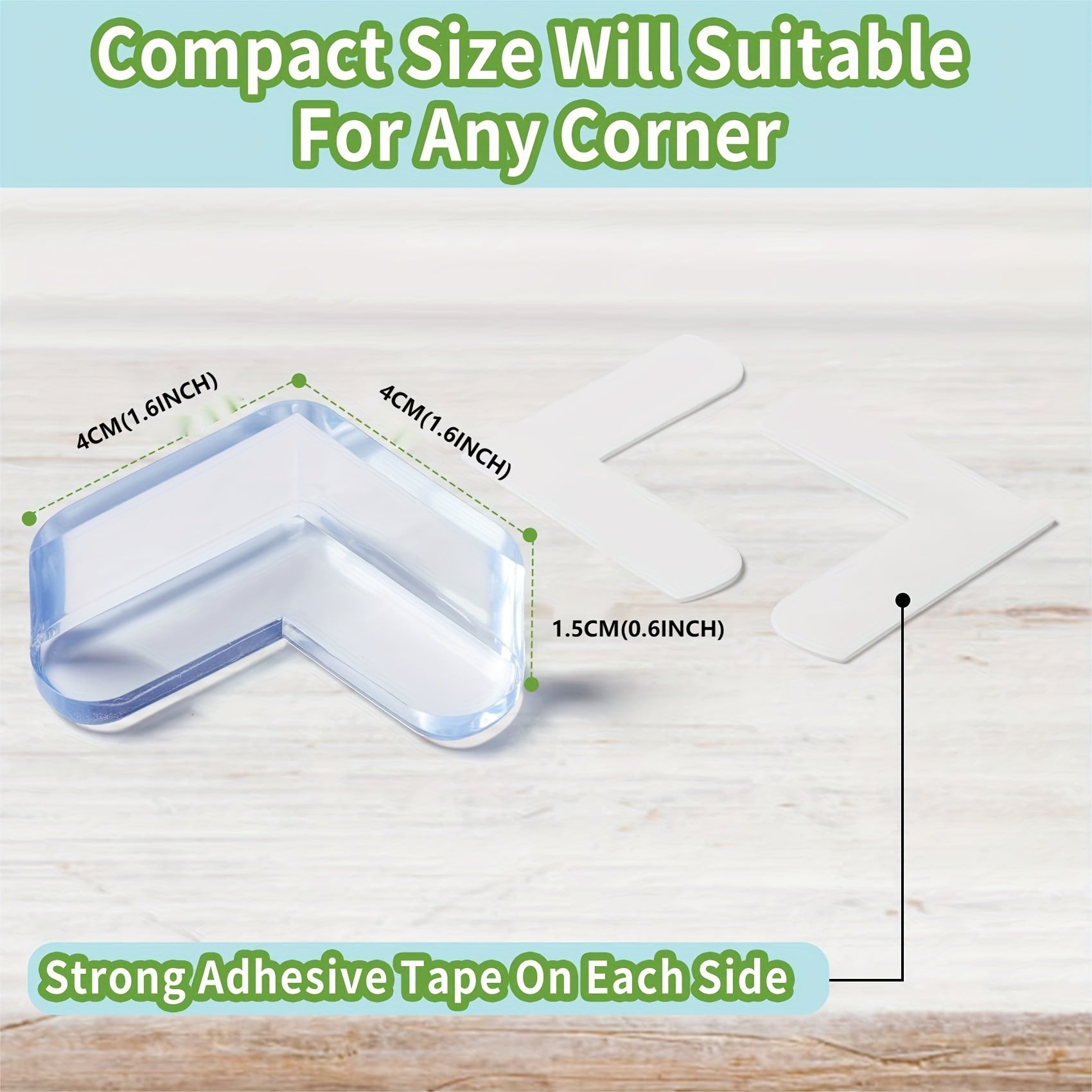 12pcs Baby Safe Clear Corner Guards Adhesive Gel for Table Furniture