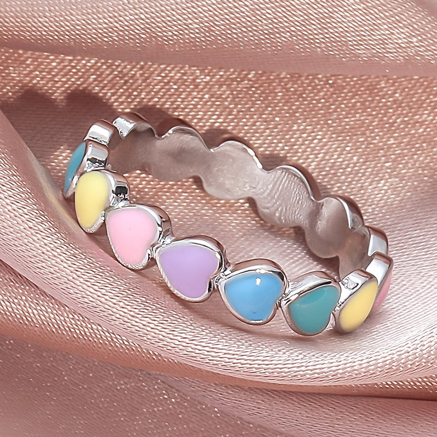 Bohemian Heart Shape LOVE Ring Ladies Couple Gift