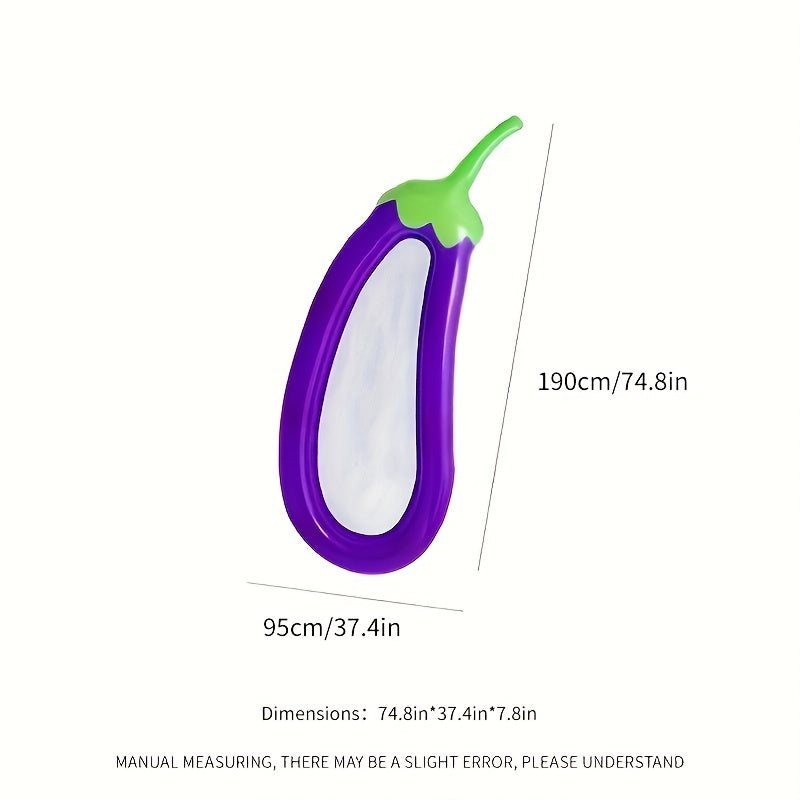 Eggplant Pool Float for Water Parties and Outdoor Rafting