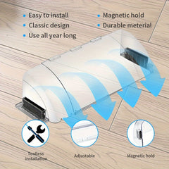 Adjustable Magnetic Air Vent Deflector for Vents Sidewall Ceiling Registers