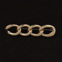 Minimalist Solid Safety Pin Brooch Alloy Buckle For Women Men