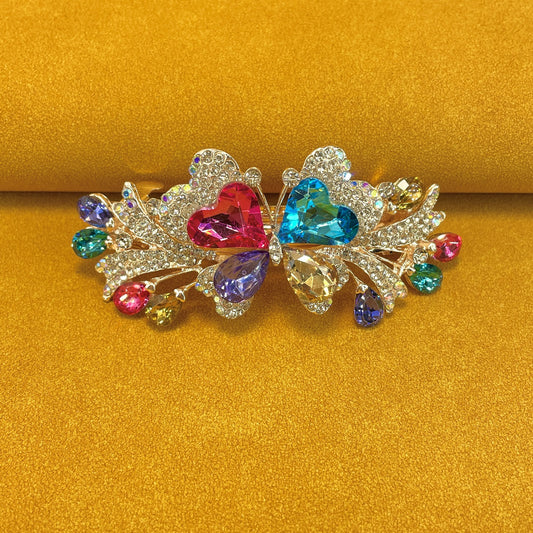 Alloy Rhinestone Hair Clip French Barrette Duck Billed Clip Hair Accessories